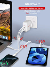 Suparo 100W GAN Triple USB-C & USB-A Charger