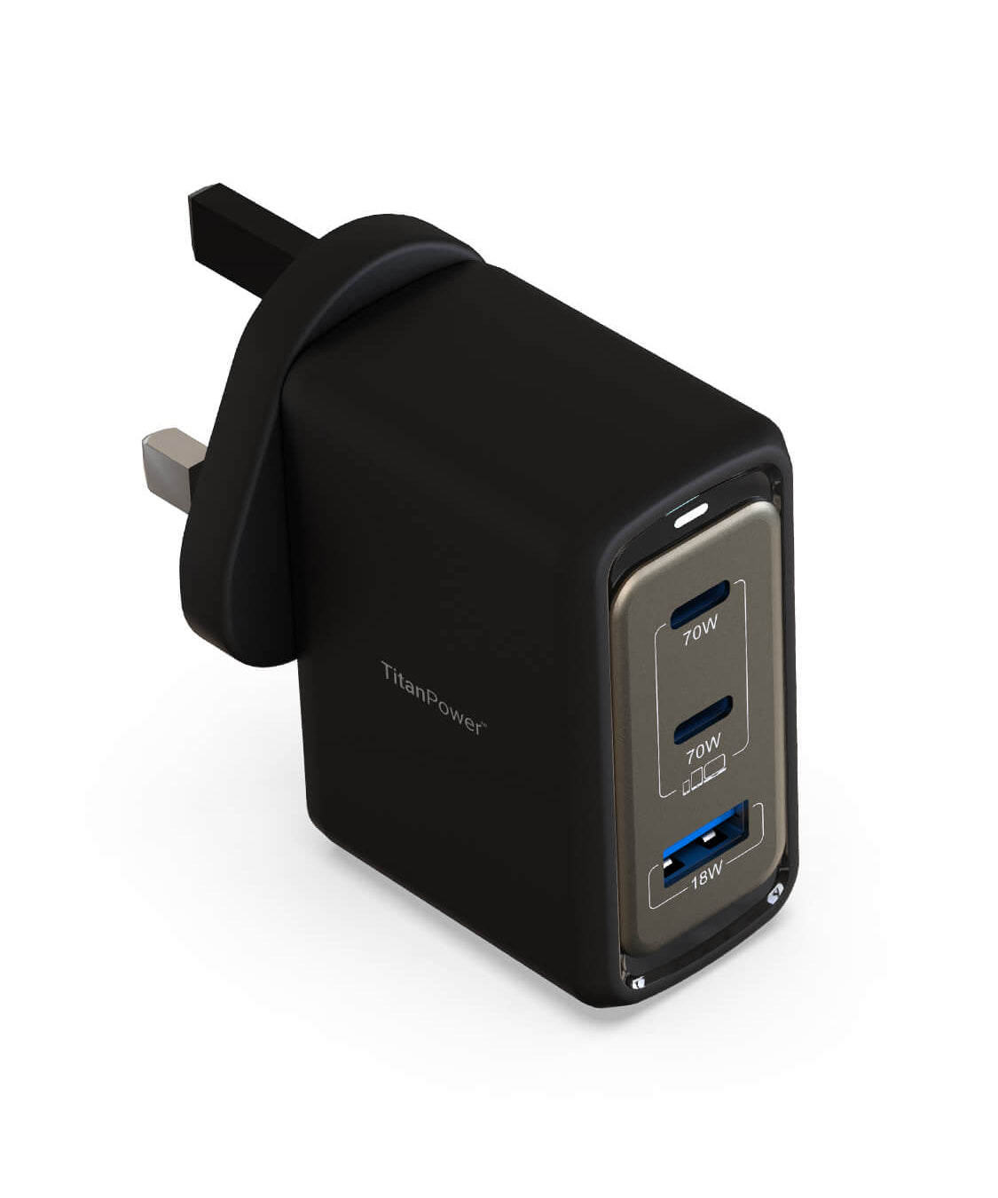 Suparo 70W GAN Dual USB-C & USB-A Charger