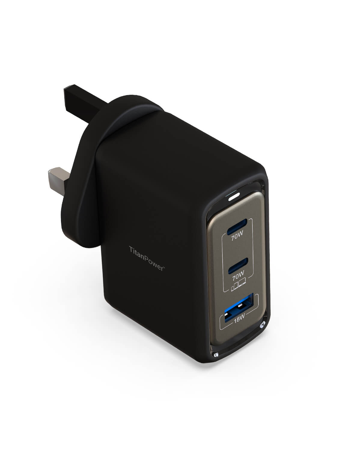 Suparo 70W GAN Dual USB-C & USB-A Charger