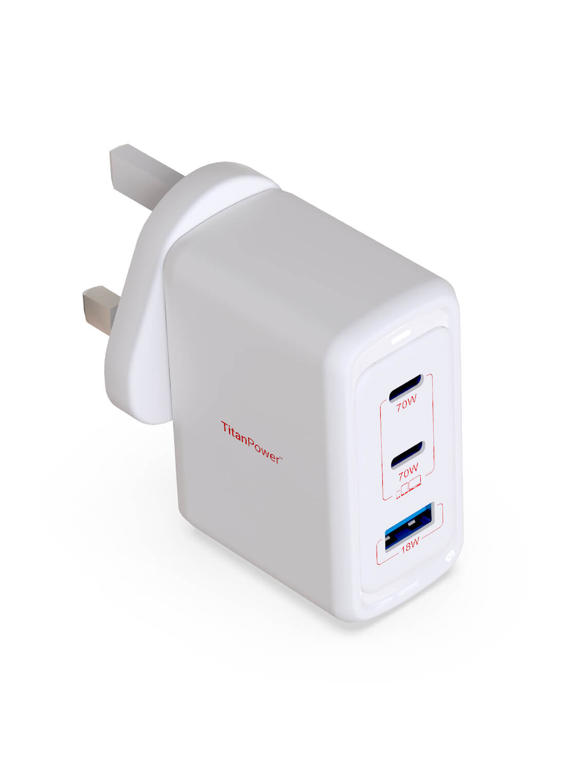 Suparo 70W GAN Dual USB-C & USB-A Charger