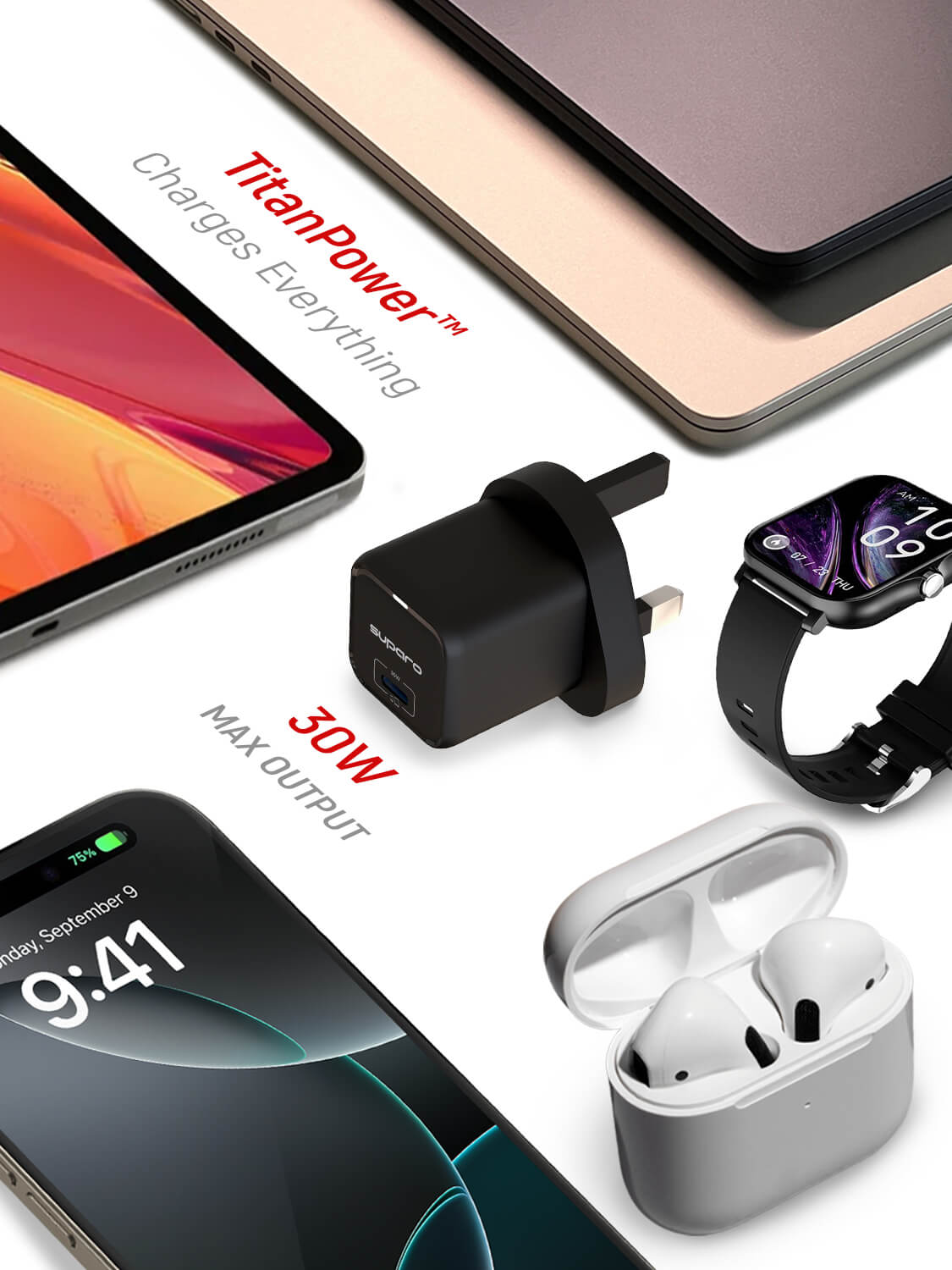 Suparo 30W GAN USB-C Wall Charger