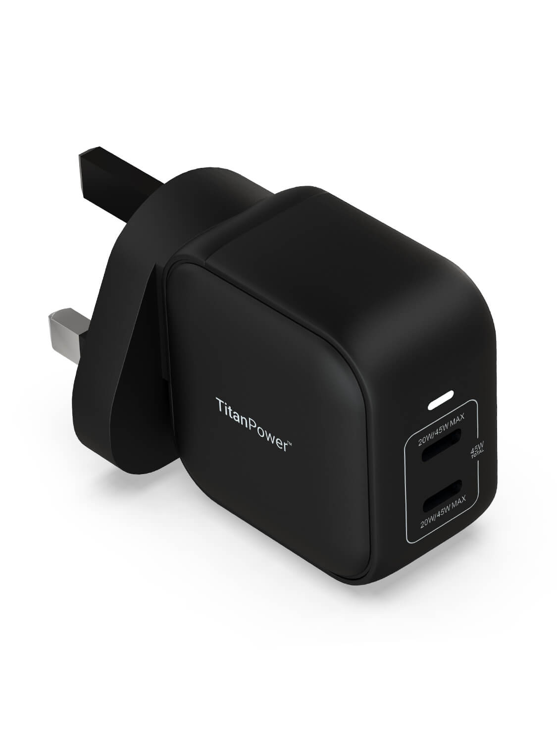 Suparo 45W GAN Dual USB-C Wall Charger (Black)